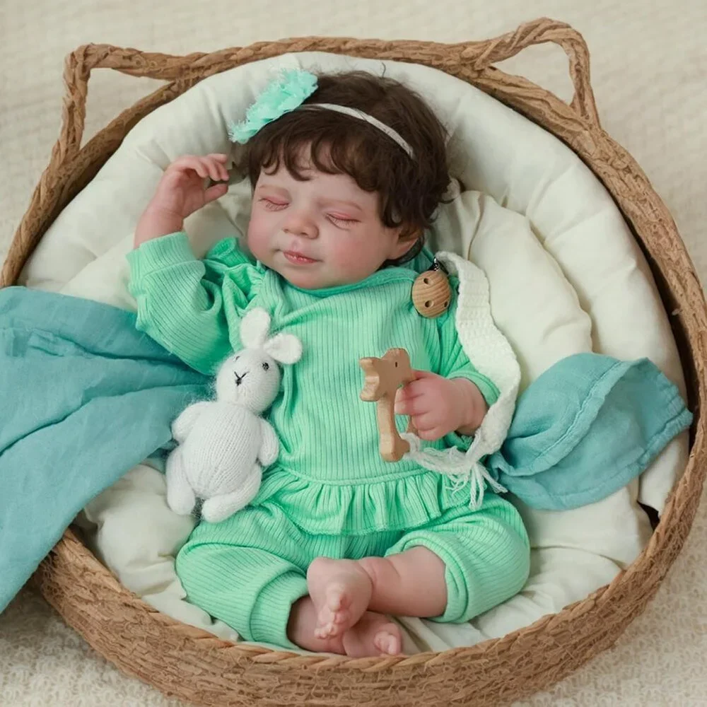 🆕18Inch Full Platinum Silicone Reborn Baby Doll Girl Realistic Newborn Sleeping